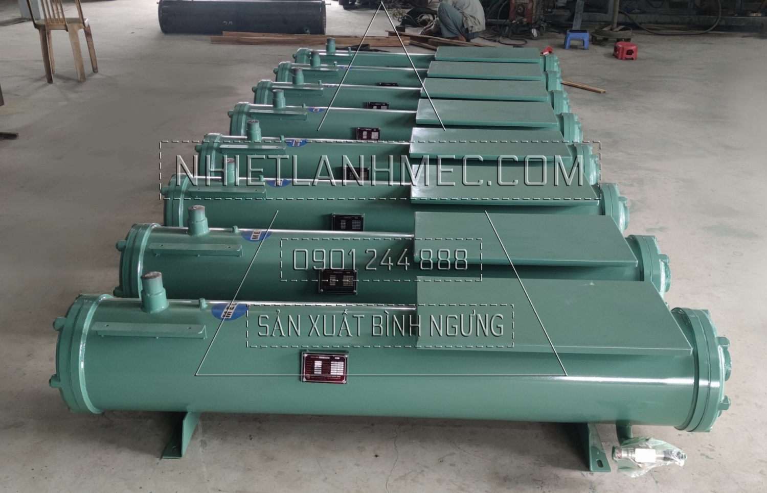 Bình ngưng 35Hp ống đồng phi 16