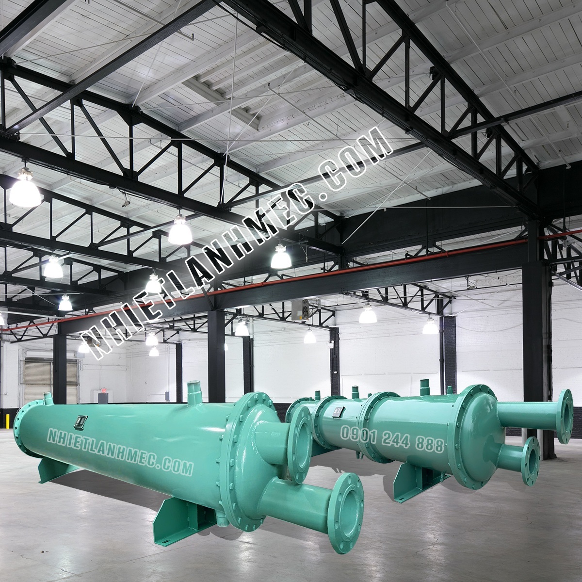 Bình ngưng 400Hp ống đồng phi 19