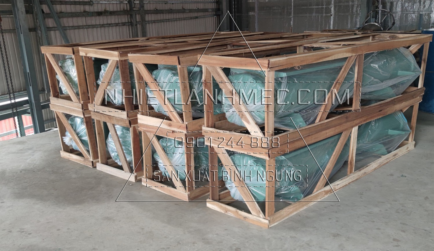 Bình ngưng 80Hp ống đồng phi 19