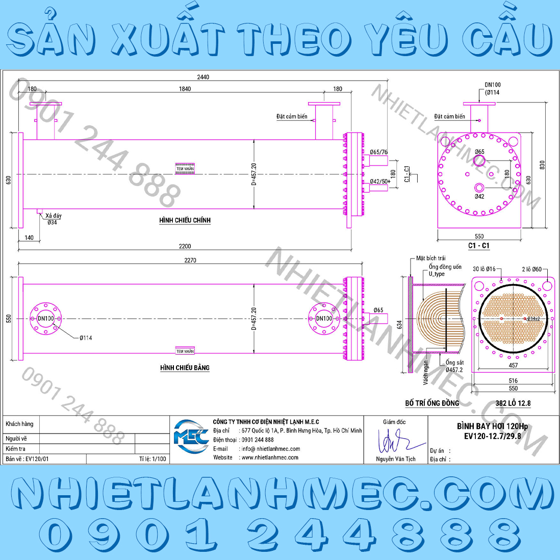 Bình bay hơi 120Hp