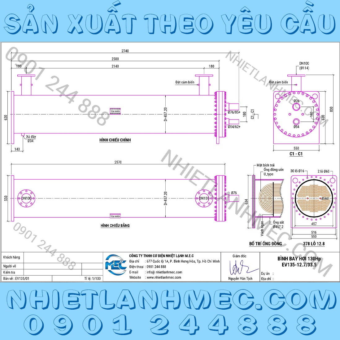 Bình bay hơi 135Hp