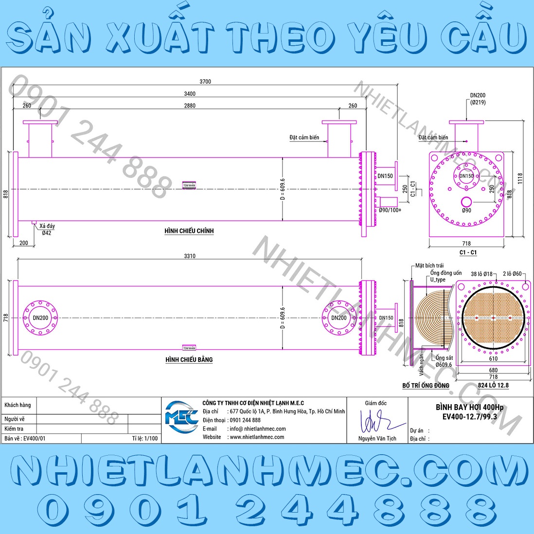 Bình bay hơi 400Hp